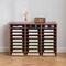 Wood Literature Organizer File Sorter with Removable Shelves Mailbox Slots for Office